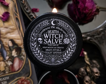 Death Witch Salve | Gothic Black Occult Balm, Snapdragon & Rose