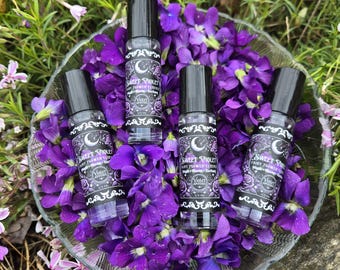 Sweet Violet Perfume Oil Botanical Spring Floral Fae Inspired Natural Artisan Fragrance