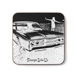 Tramps Like Us Hardboard Back Coaster