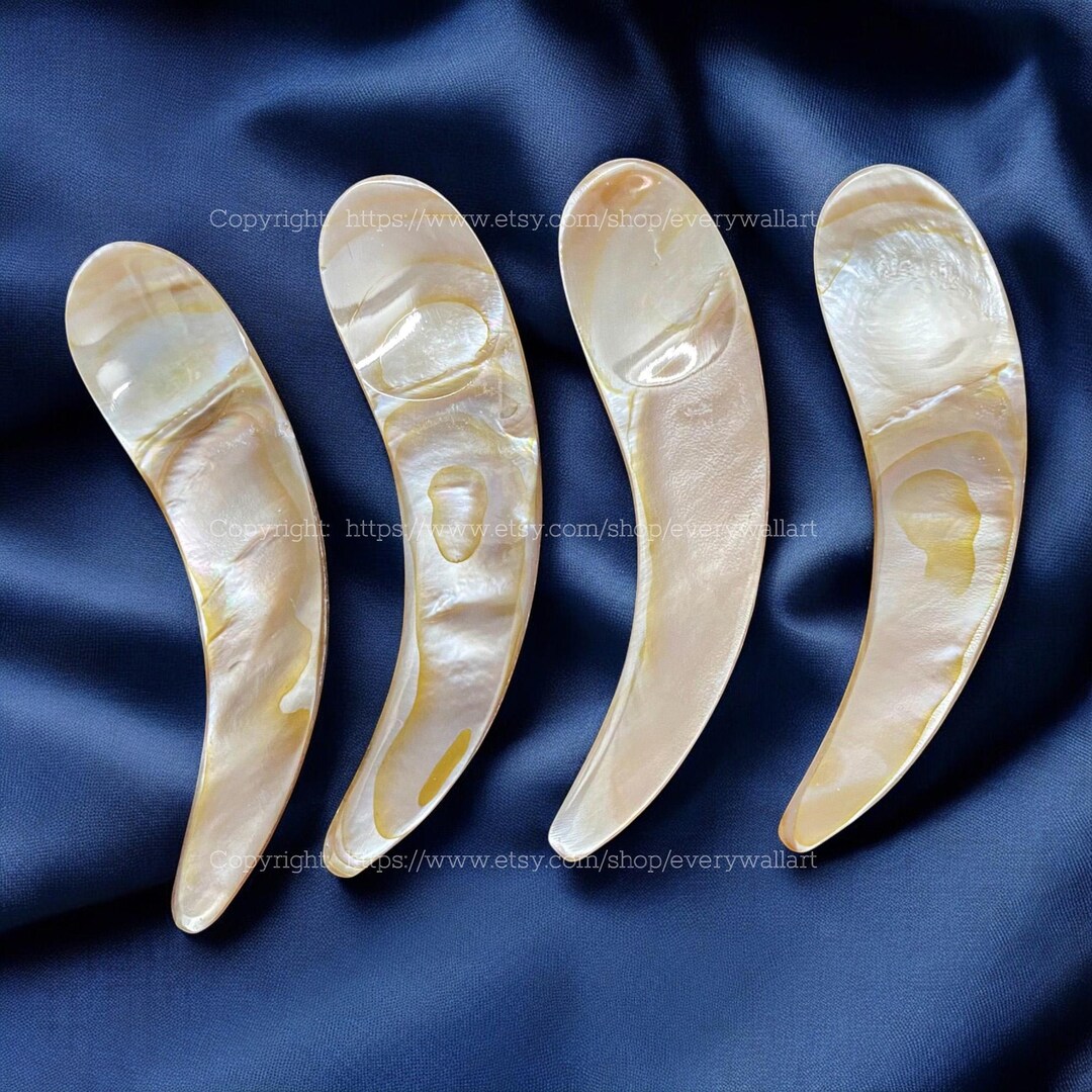 Mother of Pearl Spoon Personalize Cream Scooper Cosmetic Spatula ...