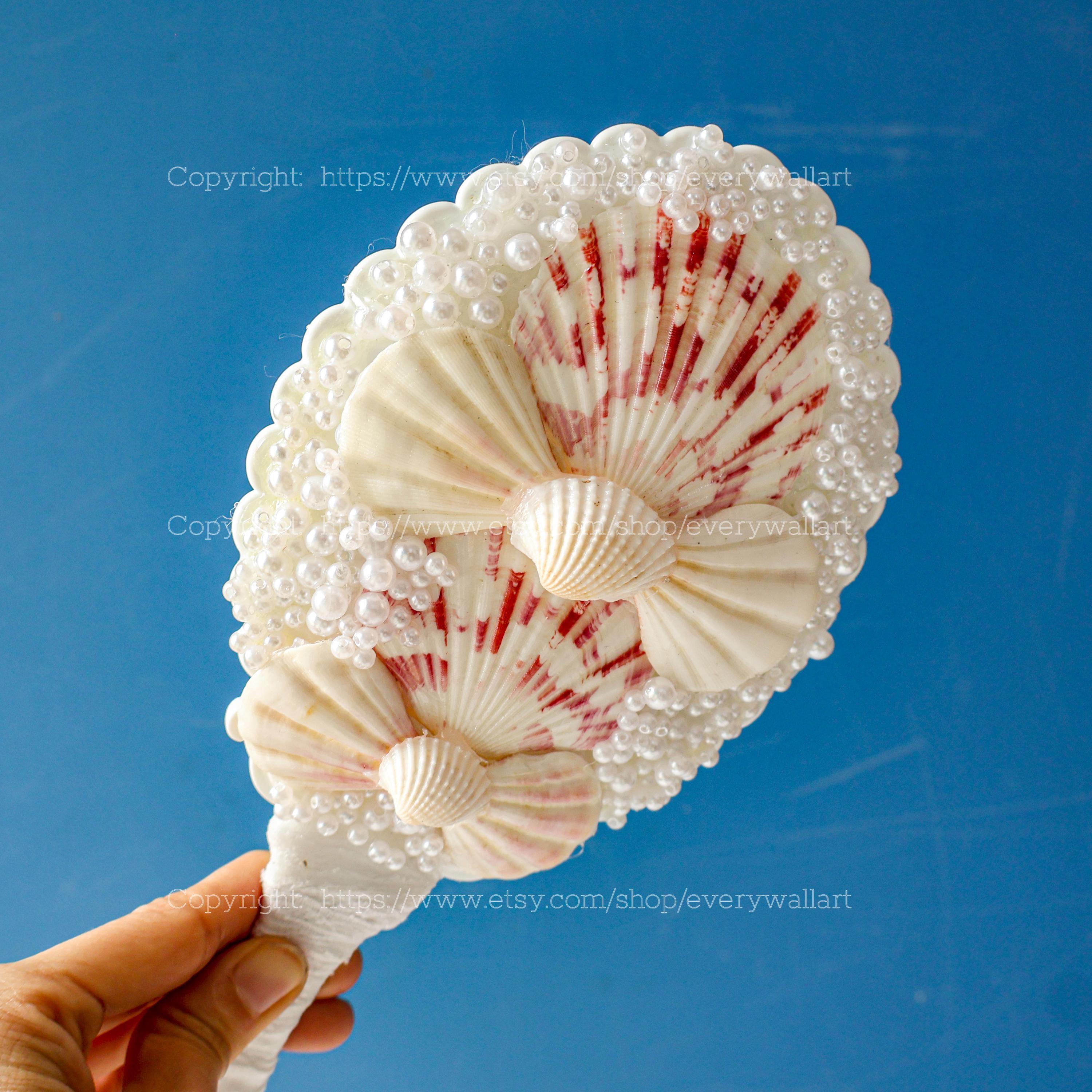 12 Styles Seashell Mirror Hand Mirror Ocean Vortex Natural