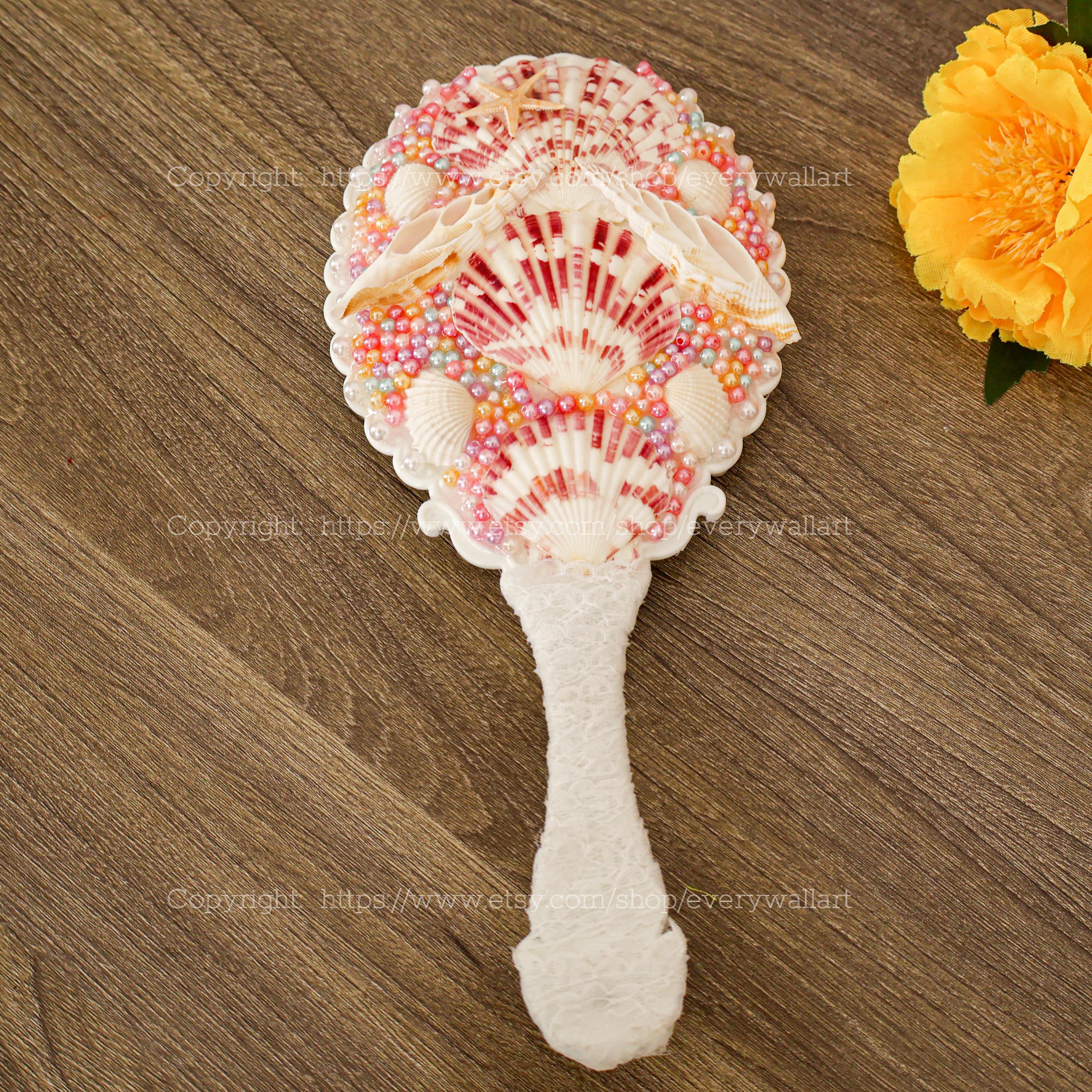 Seashell Mirror Natural Seashell Mermaid-core Handmade Mirror