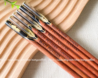 Personalized Rosewood Chopsticks Mother-of-pearl Chopstick Bamboo Dragon Fish (Long-Lived Peaceful Prosperous)