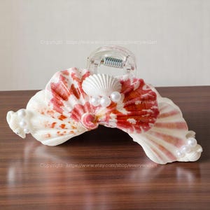 Grande pince à cheveux en forme de coquillage Accessoires de cheveux pour la plage, sirène, coquillages et coquillages, pinces à cheveux pour plage, 2 styles de mariage, sirène-core