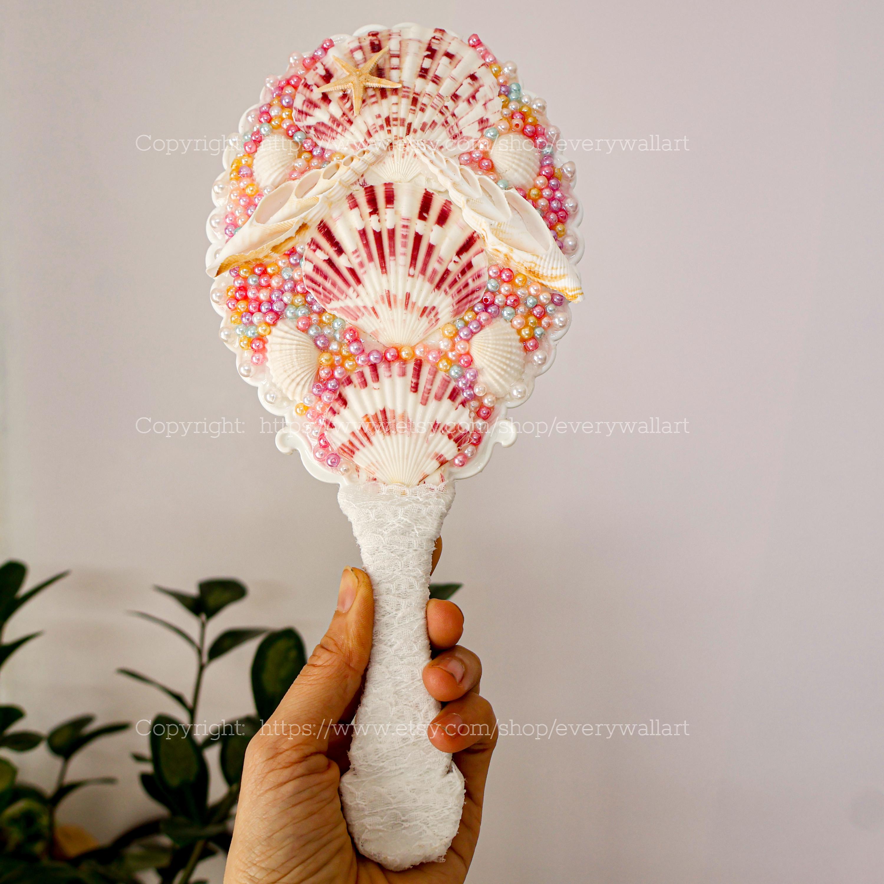 Seashell Mirror Natural Seashell Mermaid-core Handmade Mirror
