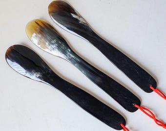 Engraved Name Natural Horn Shoehorn Personalized Shoe Horn Custom Shoehorn for Unisex Christmas Gift Father's Day Mother's Day