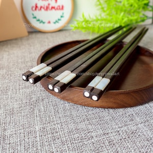 Personalized Rosewood Chopsticks Mother-of-pearl Chopstick Mother&#39;s Day Father&#39;s Day Engraved Name Chopstick Gift C#12 A Great Gift