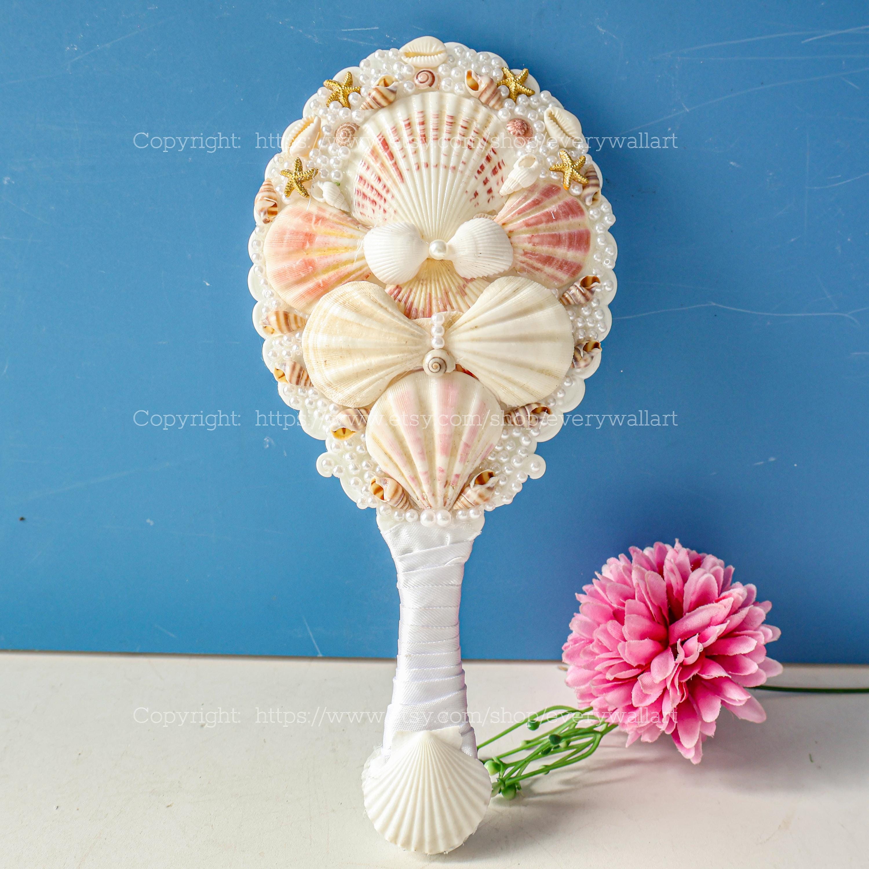 Seashell Mirror Hand Mirror Ocean Vortex Natural Seashell Mermaid