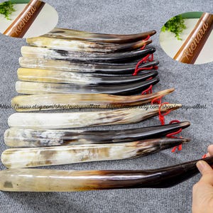 Engraved Name Natural Horn ox Shoehorn Personalized Shoe Horn Long Handle Ox Horn Custom Shoehorn for Unisex Father&#39;s Day A Great Gift A8