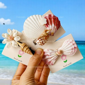 Variété de modèles Pince à cheveux en forme de coquillage Noyau de sirène Accessoires pour cheveux de mariée en coquillage de sirène Épingle à cheveux en coquillage sirène de plage