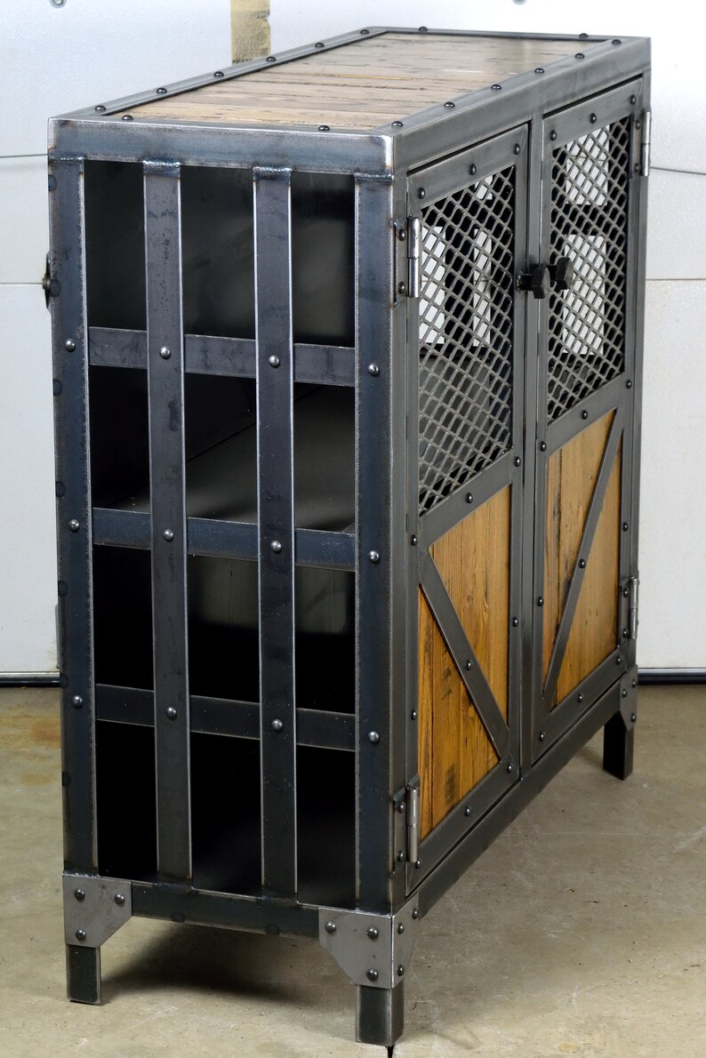 Industrial Credenza Liquor Bar Storage Etsy