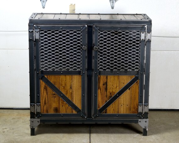 Industrial Credenza Liquor Cabinet Bar Storage Cabinet Etsy