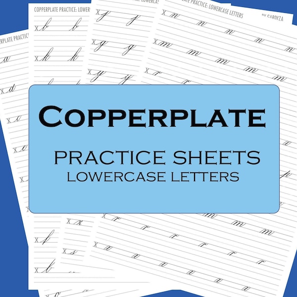 Copperplate Lowercase Calligraphy Practice Sheets - Etsy