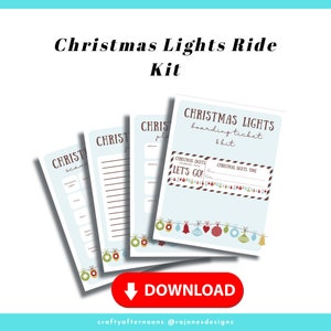 Christmas Lights Car Ride Christmas Activity Kit Instant Download