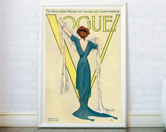 Vintage Vogue Poster Etsy