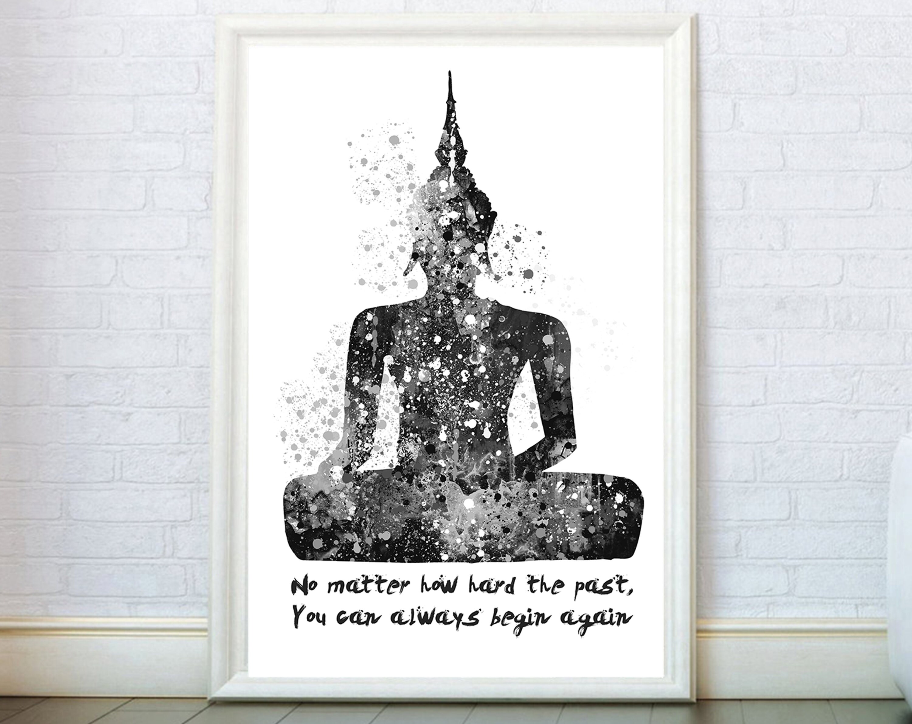 Buddha Poster Quotes print. Buddha Quote Wall Art Meditation Etsy