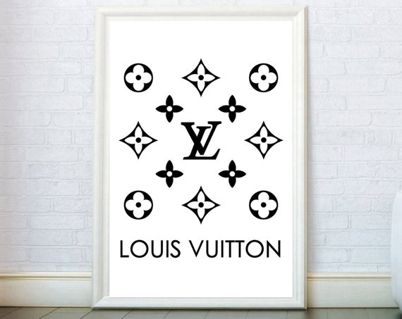 Fashion Sign Minimalist Wall Art inspired by Louis Vuitton | Etsy