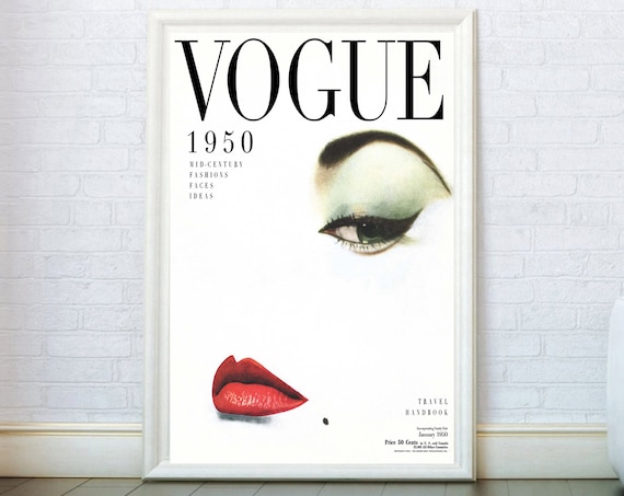 Vogue Watercolour Magazine Cover Series Movie Poster Canvas Premium Quality