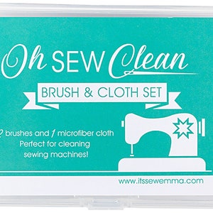 Oh Sew Clean Brush & Cloth Set - It's Sew Emma - Sewing Machine, Device Cleaning