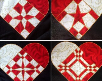 Flip-N-Twisted Hearts Appliqué Templates: Star, Snowflake Patterns (Discontinued)