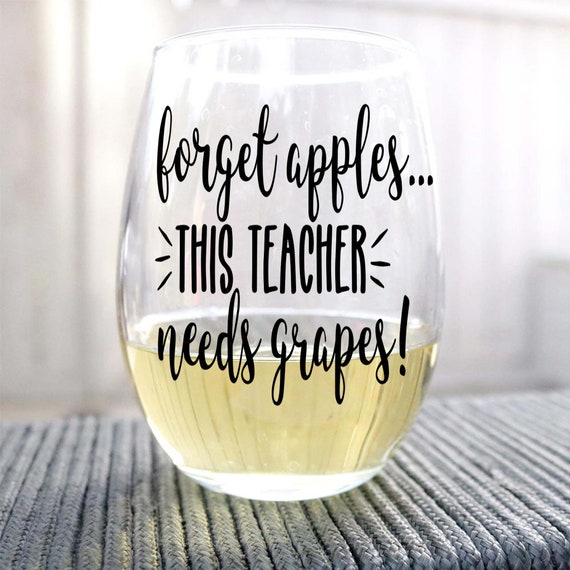 Teacher wine glasses discount