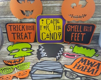 Halloween Photo Booth Props - Halloween Decorations - Halloween Party - Photo Booth Props - Trick or Treat - October 31