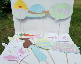 Ostern-Photobooth Requisiten - Oster-Party - Ostereiersuche - Photo Booth Requisiten
