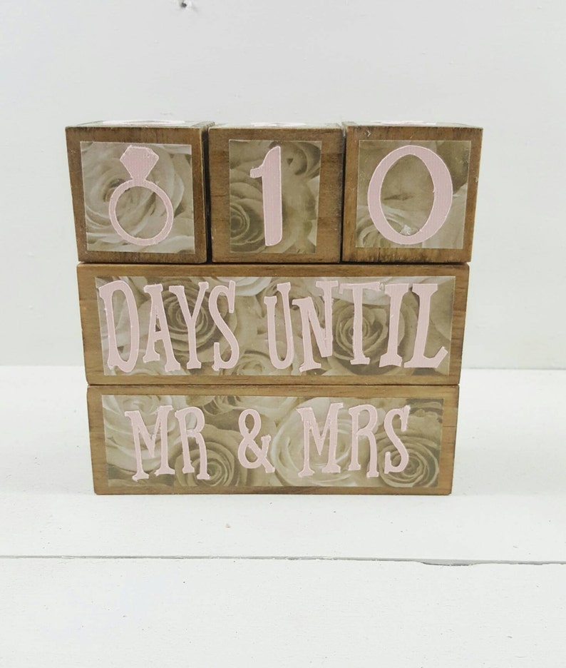 Wedding Countdown Countdown Blocks Engagement Gift Gift Etsy India