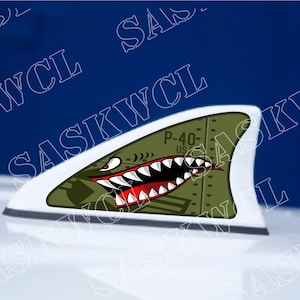 Flying Tiger USA Automobile Shark Fin Sticker Design, shark fin auto shark fin antenna sticker, Auto Antenna Vintage decal,Antenna Fin decal