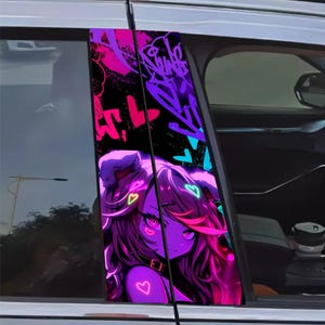 Car Doors Livery Pillar Decal Sticker Wrap - ANY IMAGE - high quality graphics - fits for any vehicle,Door Sticker, Pillar Decal, Side Piler