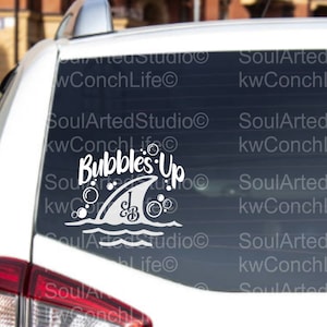 Jimmy Buffet Margaritaville. Fins Up, Bubbles Up Decal, gift for key west fan, gift for dad, gift for mom, gift for husband, gift for wife