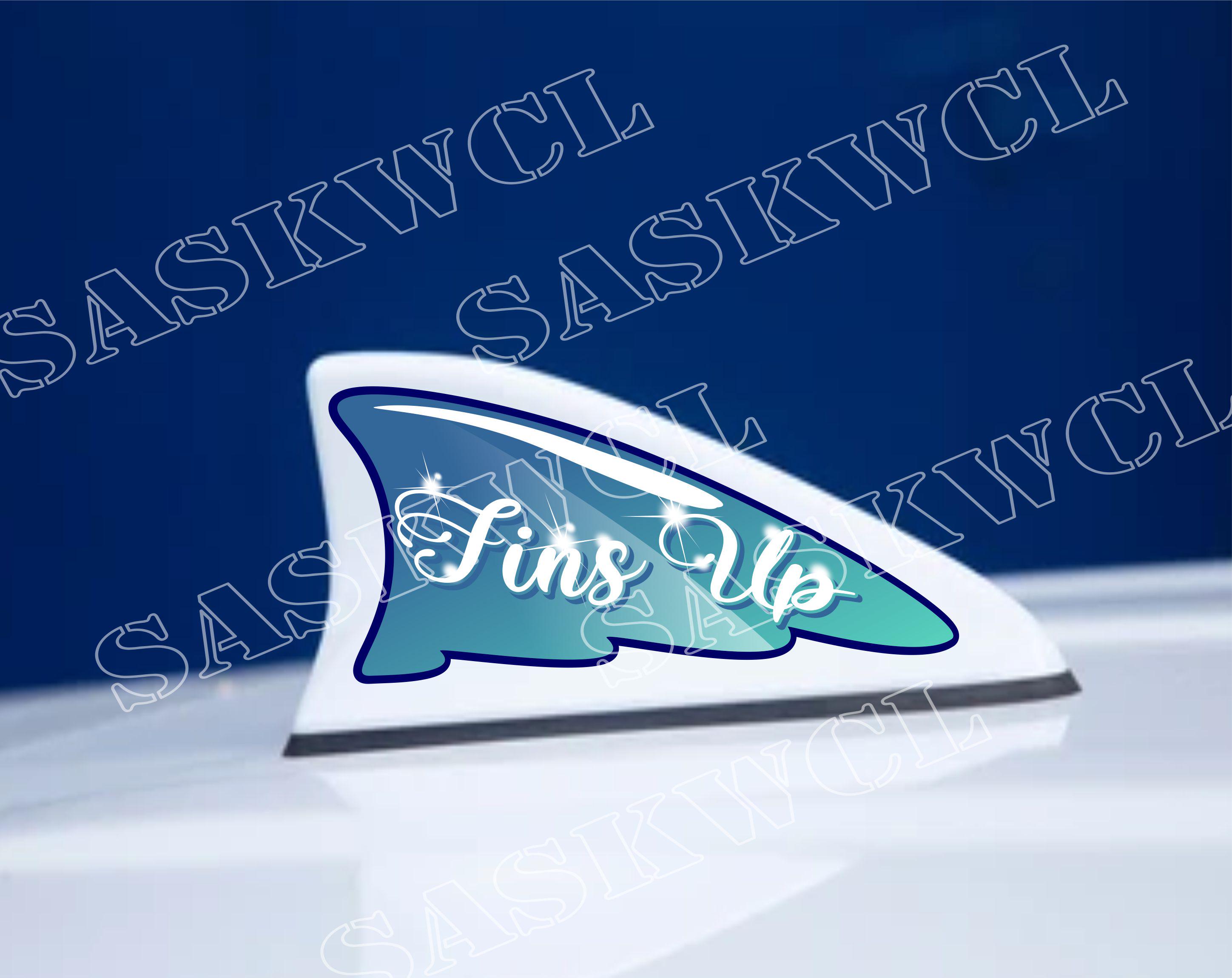 Fins UP Bubbles UP Decal: Jimmy Buffett-inspired Shark Fin Car Sticker ...