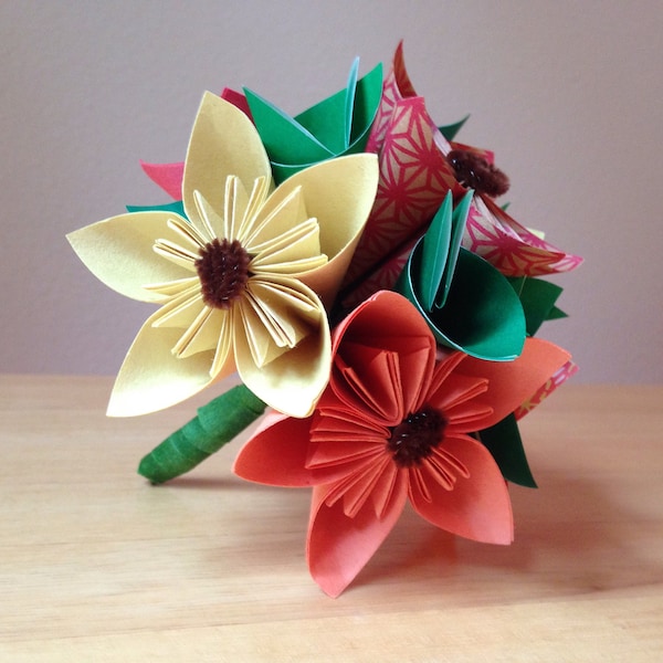 Small Origami Thanksgiving Bouquet in fall colors