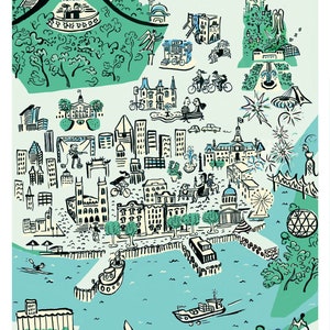 Map of Montreal Postcard