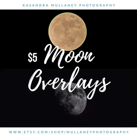 Moon Overlay Photoshop Overlay Full Moon Overlay Digital Etsy