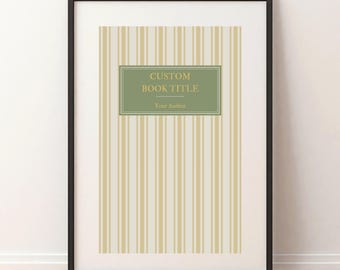 Custom Book Cover Art - Digital Poster – Printable Literary Wall Art Download