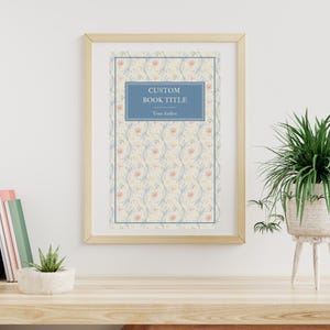 Custom Book Cover Art - Digital Poster – Printable Literary Wall Art Download