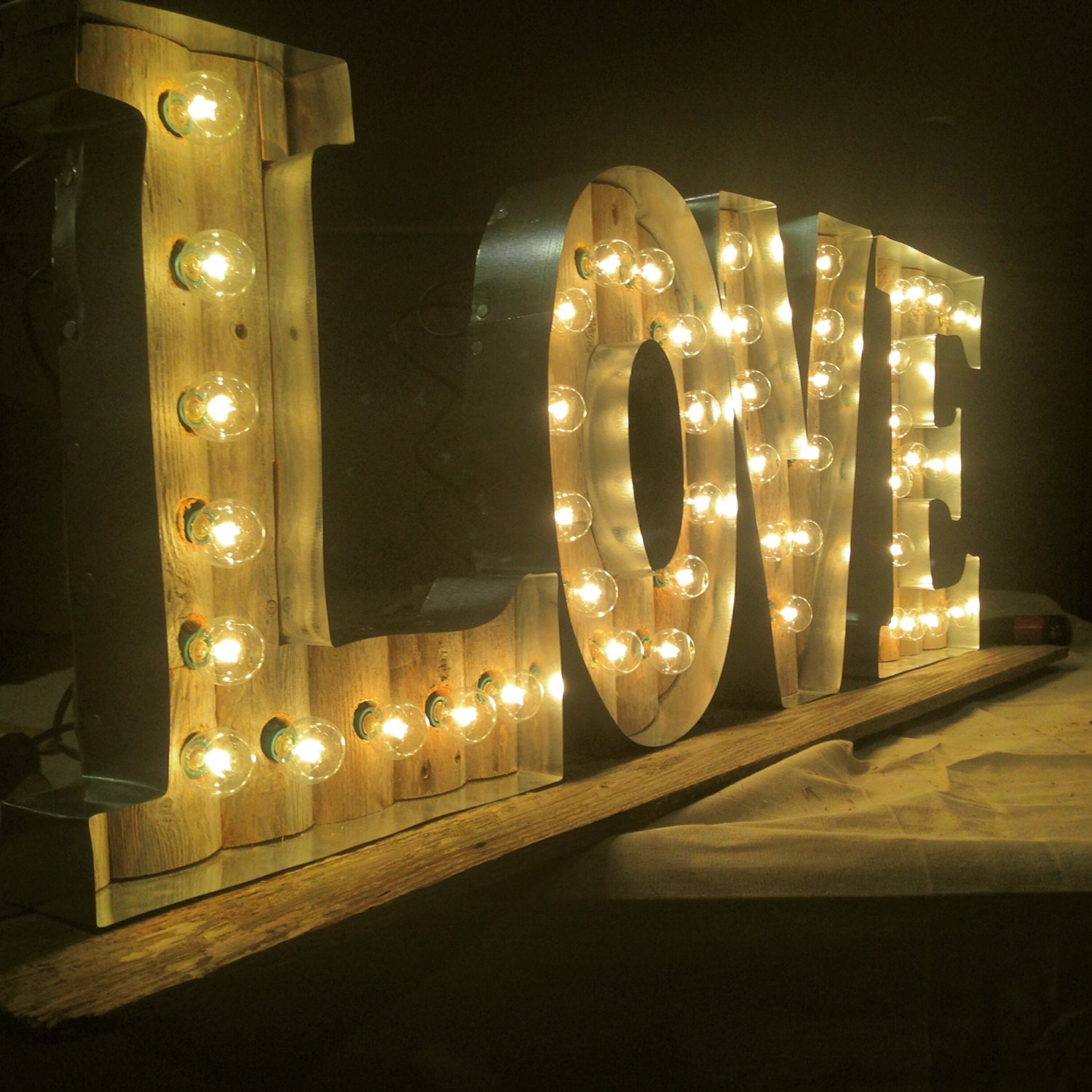 Handcrafted Lightup LOVE Sign Etsy