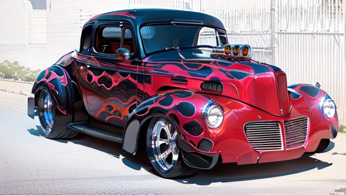 Computer Generated Hot Rods AI Generated Hot Rod Art - Etsy