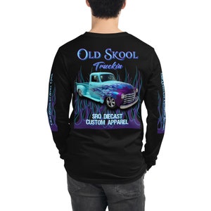 Old Skool Truckin' Long Sleeve Tee - Unisex Graphic Shirt