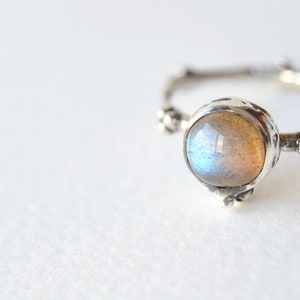 Geometric earrings Labradorite mandala earrings Blue healing stone jewelry Yoga jewelry Unique moonstone jewelry