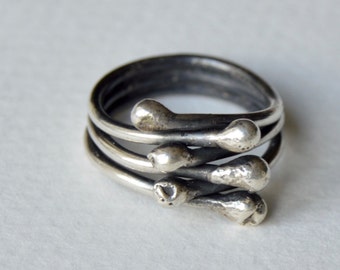 IVY Silver ring, sterling silver handmade ring, FREE SHIPPING