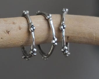 Handmade Sterling Silver Twig Ring, Hope Symbol Nature Inspired Jewelry