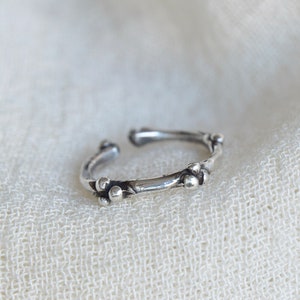 Silver knuckle ring, Midi knuckle ring, Adjustable ring, Boho chic jewelry, Minimalist ring for women, Bohemian ring, 'HOPE' image 10