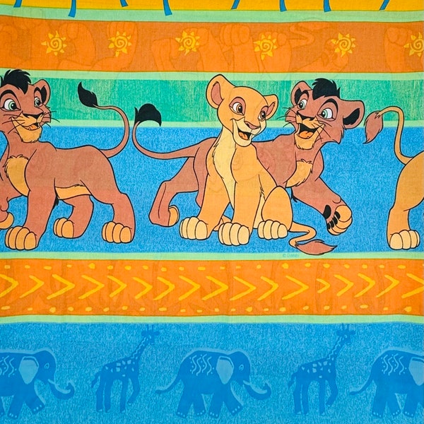 Lion King Twin Flat Sheet / Lion King Sheet / Lion King Bedding / Lion King Twin Sheet / Vintage Lion King Sheet
