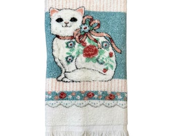 Toalla de cocina vintage con diseño de gato
