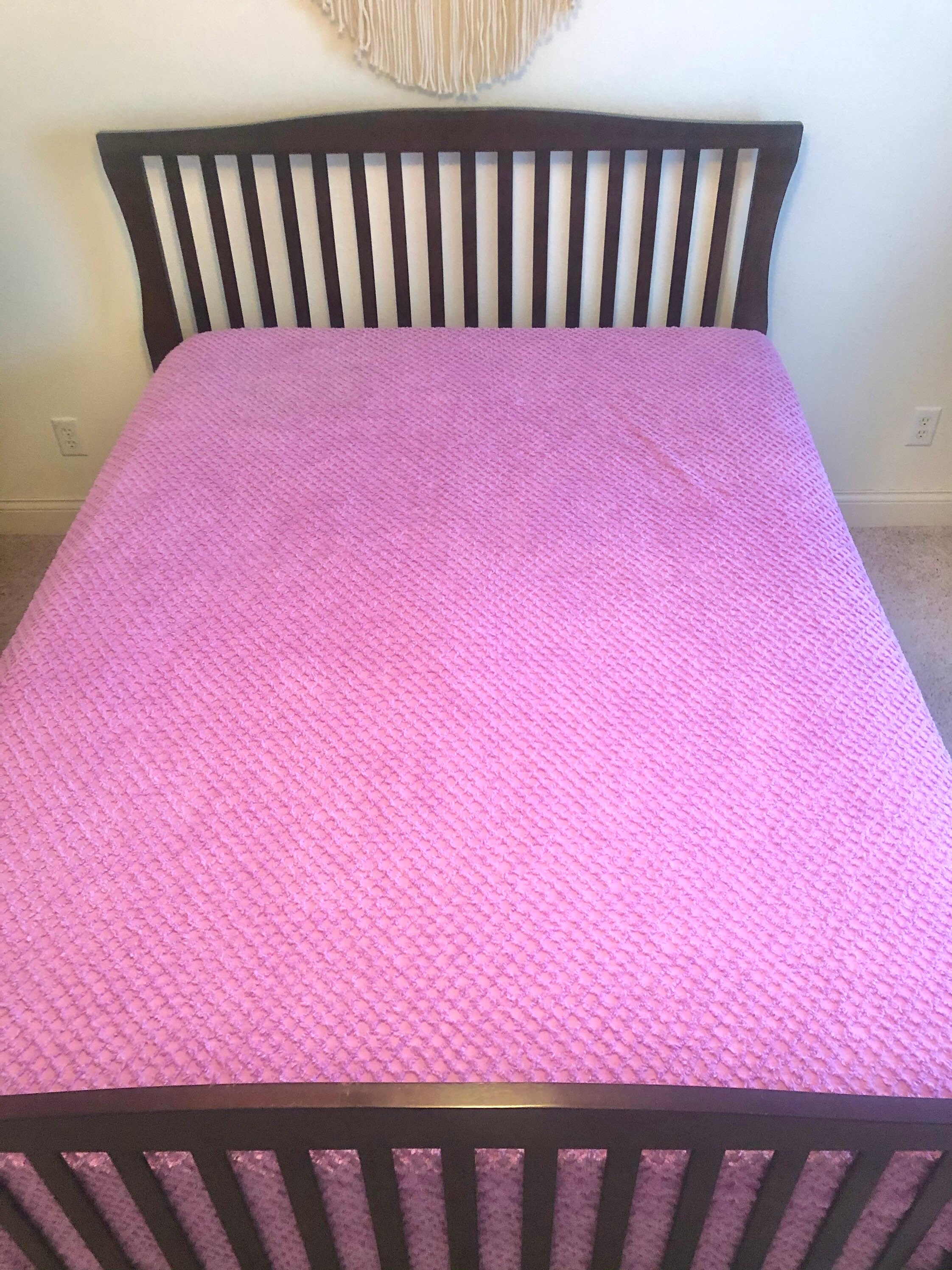 Vintage Lavender Chenille Bedspread / Full Size Chenille Etsy
