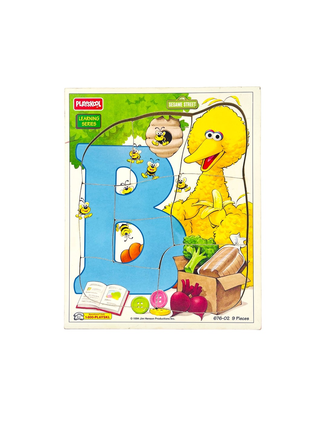 Vintage Sesame Street Board Puzzle / Sesame Street Puzzle / Sesame