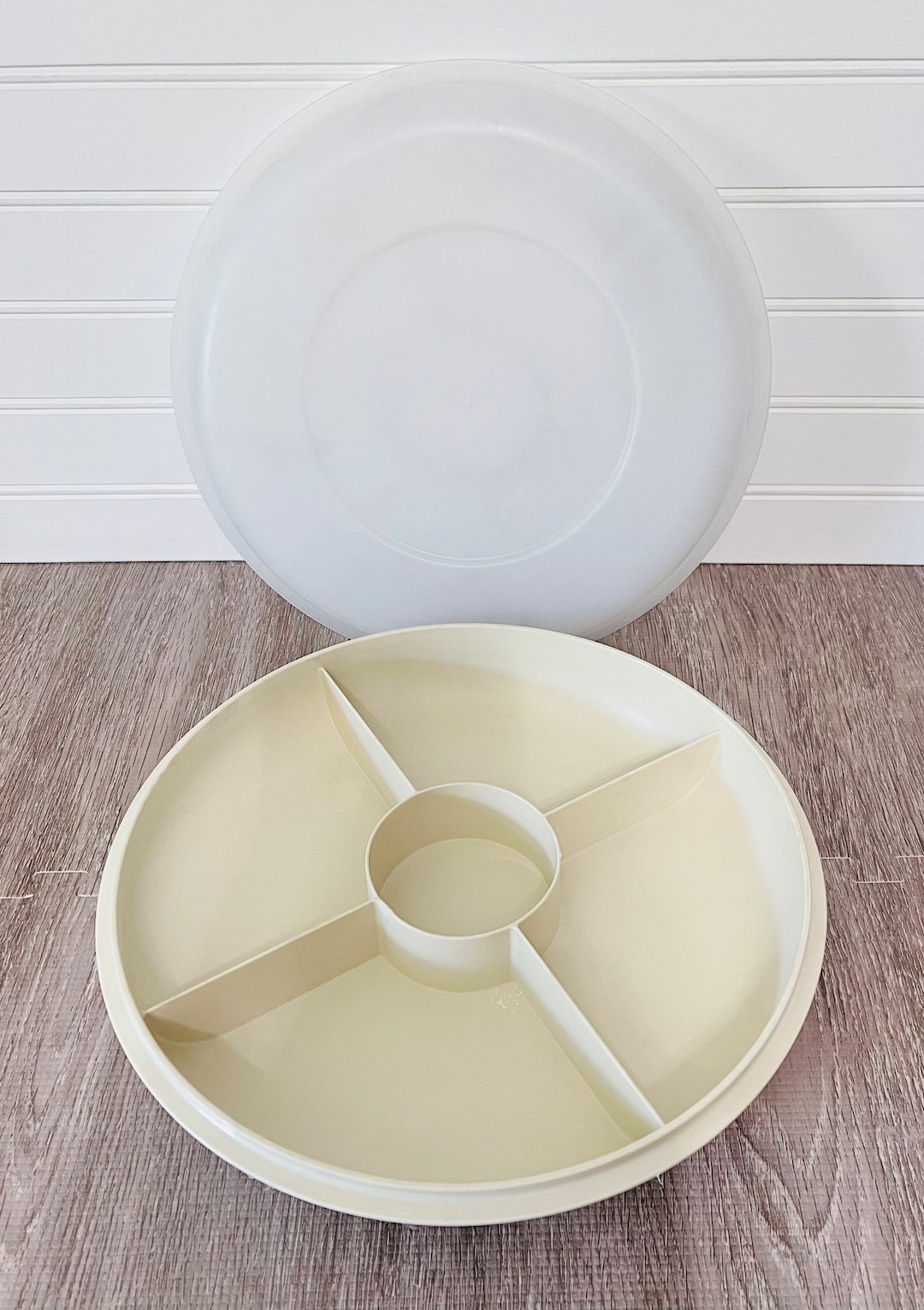 Vintage Tupperware Divided Container / Tupperware Divided Container