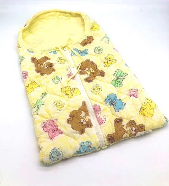 Vintage Quilted Baby Bunting / Quilted Baby Bunti… - image 1